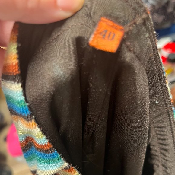 MISSONI Vintage Fully Lined Vertical Stripe Pant - Size IT 40 - Picture 3 of 3